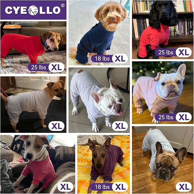 cyeollo Dog Pajamas Warm Fleece Coat Stretchy Jumpsuit Thermal Winter Dog Clothes Cozy Pet Onesie Cold Weather Coats for Small Dogs Apparel, Pink XL