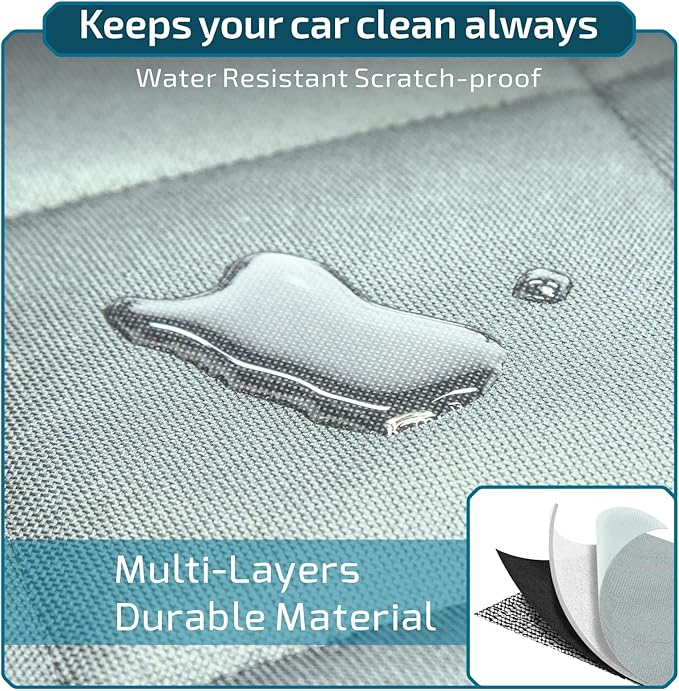 Veckle Cargo Liner, SUV Cargo Cover for Dogs with Side Flaps Hammock Water Resistant Nonslip Dog Seat Cover Cargo Area Protector Scratchproof for SUVs Sedans Vans