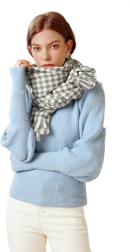 Jeelow Womens Pashmina Shawl Wrap Scarf - Elegant Dressy Evening Poncho Cape for Formal and Wedding Outfits