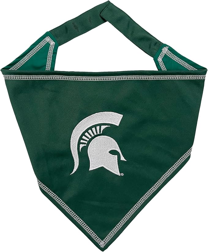 Pets First NCAA Michigan State Spartans Tie Bandana, Large/x-Large. Dog Bandana Scarf Bib for Pet Cat Dog. The Ultimate Game-Day, Party Bandana (MS-3550) (MS-3550-L-XL)