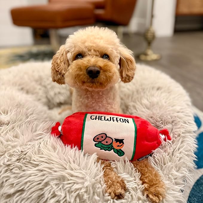 CHEWFFON Sausage Dog Toy, Interactive Crinkle Puzzle Toy, Snuffle Puppy Toy for Boredom, Enrichment Nose Work Toys, Great for All Dog Sizes