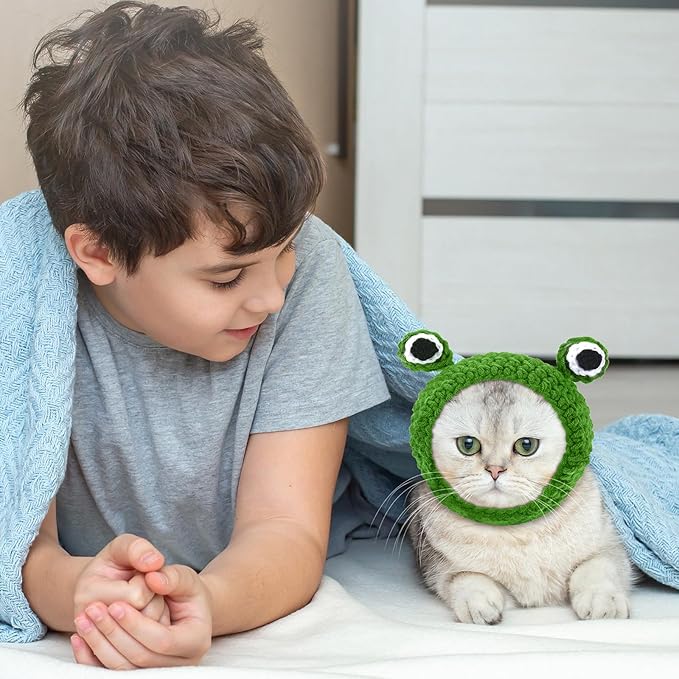 Weewooday 5 Pieces Cat Costume Christmas Bunny Hat Outfit with Ears Funny Cat Hat and Small Dogs Kitten Puppy Party Christmas Easter Costume Accessory Headwear(Chic Style)