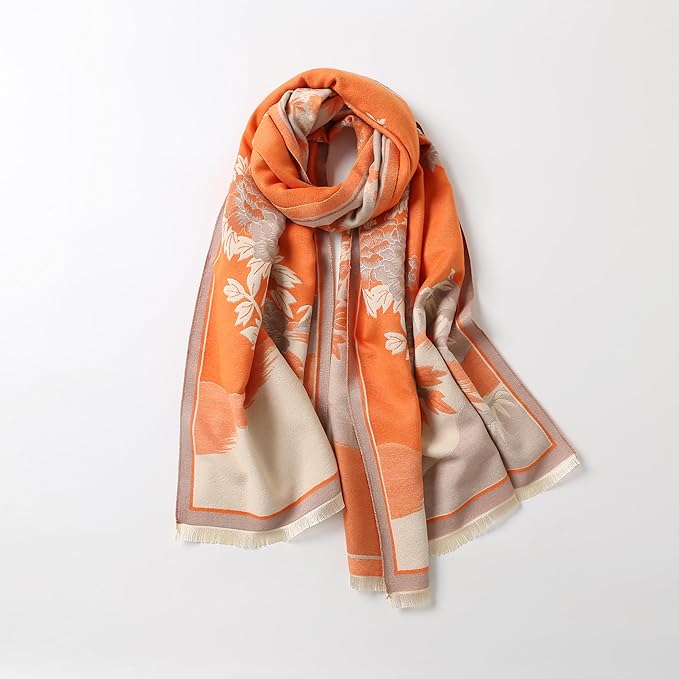 Jeelow Womens Pashmina Shawl Wrap Scarf - Elegant Dressy Evening Poncho Cape for Formal and Wedding Outfits