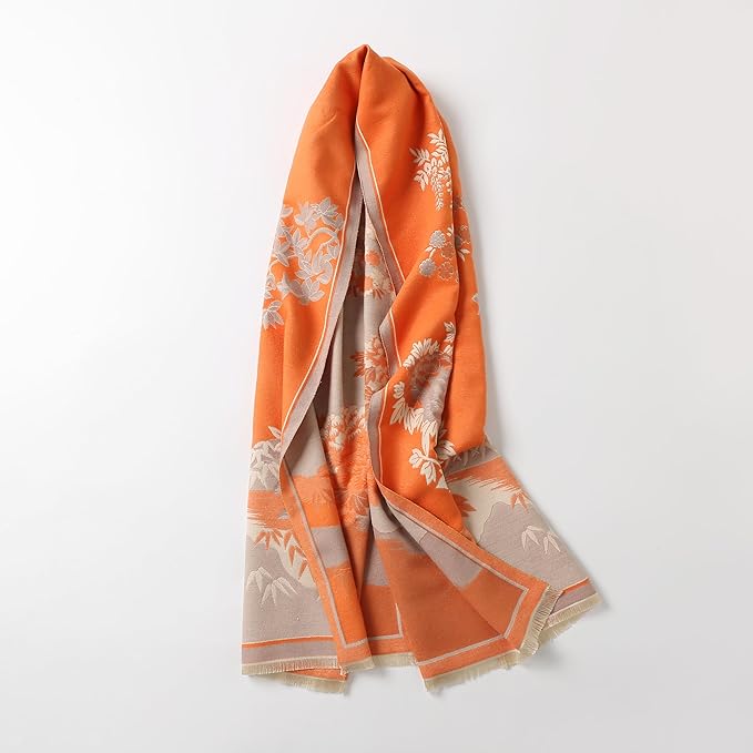 Jeelow Womens Pashmina Shawl Wrap Scarf - Elegant Dressy Evening Poncho Cape for Formal and Wedding Outfits