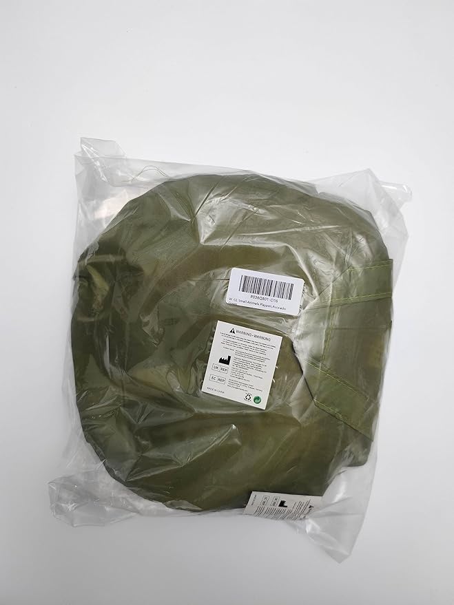 Pawaboo Small Animals Playpen, Waterproof Small Pet Cage Tent with Zippered Cover, Portable Outdoor Yard Fence with 3 Metal Rod for Chick/Kitten/Puppy/Guinea Pig/Rabbits/Hamster/Chinchillas,Green