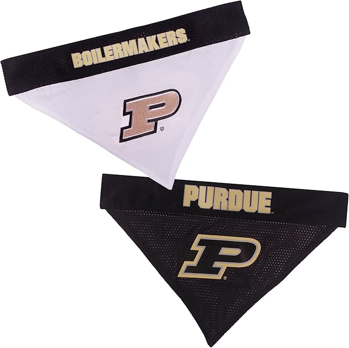 Pets First Collegiate Pet Accessories, Reversible Bandana, Purdue Boilermakers, Large/X-Large