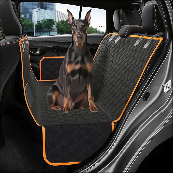 Dog Car Seat Cover for Back Seat, Sturdy Backseat Extender for Dogs,New Scratch Resistant, Anti Slip Portable Dog Hammock,Suitable for Cars and SUVs,Car Travel Pet Bed (S)