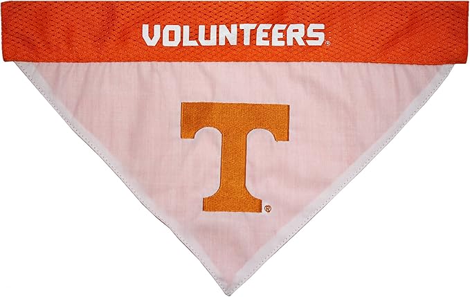 Pets First Collegiate Pet Accessories, Reversible Bandana, Tennessee Volunteers, Large/X-Large