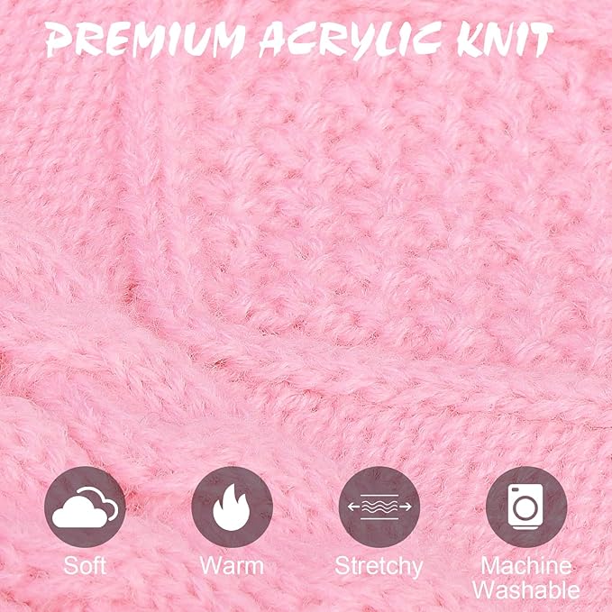 BINGPET Cat Sweater,Thermal Knitted Kitten Clothes Winter Coat,Classic Knit Turtleneck Cat Sweaters for Cats Only,Warm Pet Clothes for Kittens & Small Dogs Puppy Boy Girl Indoor Outdoor(Pink,L)