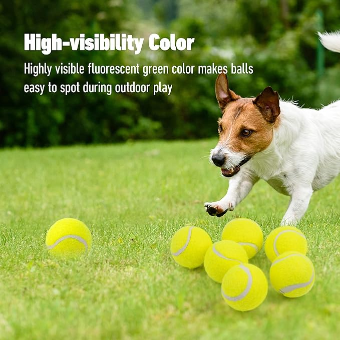 PetPrime 6PCS 2" Tennis Balls, Suitable for Mini Dog Automatic Ball Launcher Interactive Dog Fetch Toy Pet Ball Thrower Throwing Game Launcher