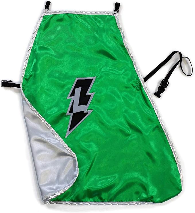 Everfan Personalized Dog Superhero Cape (Large 20" Long (20-55 lbs), Green)