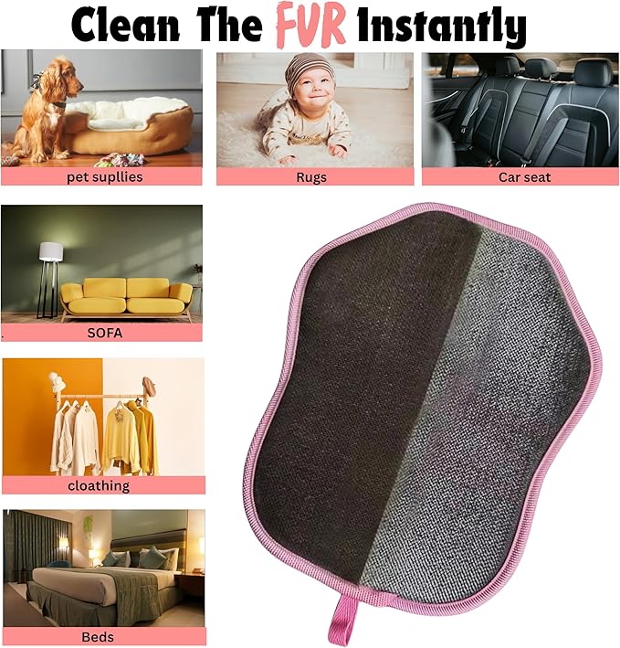 Pet Hair Removal Glove for Cats & Dogs, Newly Upgraded Electrostatic Pet Hair Removal Magic Brush, Reusable Pet Hair Remover Tool for Laundry, Clothing, Carpet, Couch, Car Seat