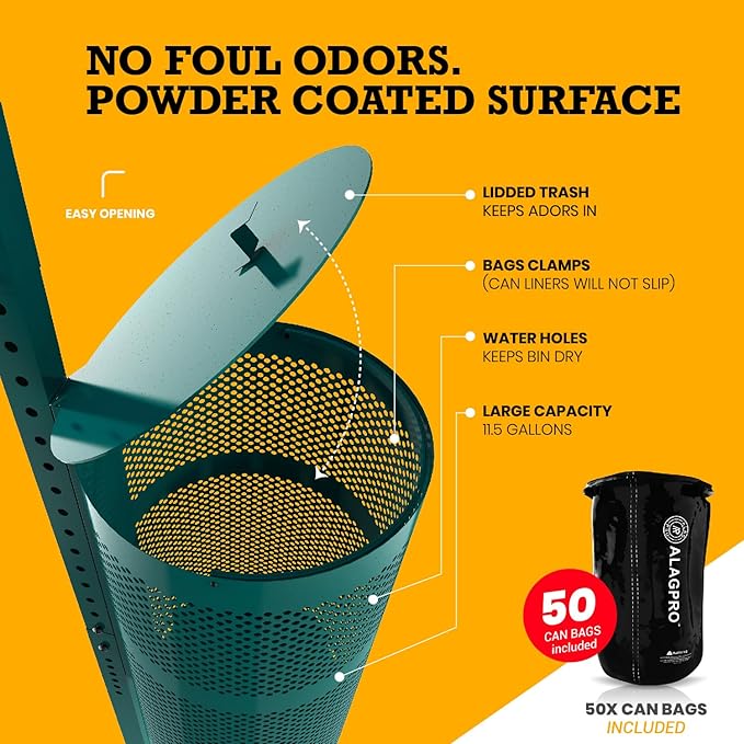 NEW 2025 Dog Waste Station Outdoor With Hand Sanitizer Bottle, Commercial Pet Poop Station, Free 400 Roll, 200 Pull Waste Bags & 50 Can Liners for Backyard, Park & HOA's