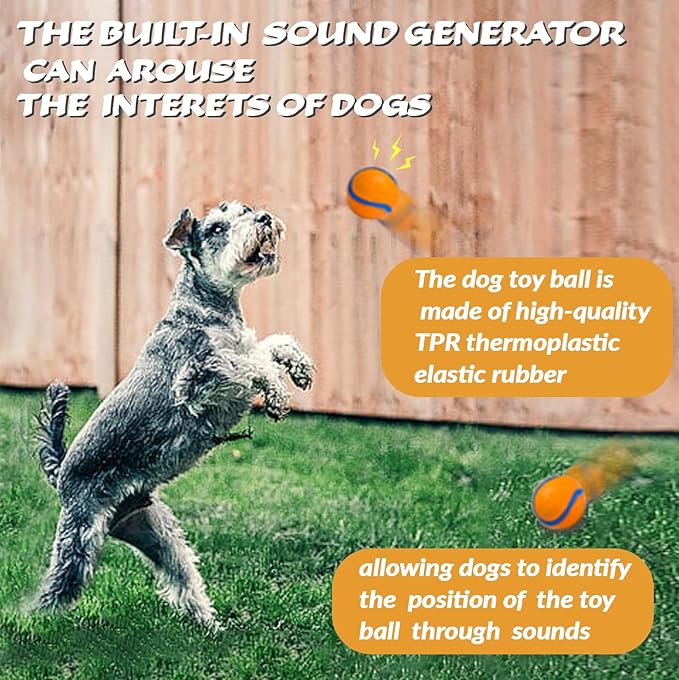 Dog Toy Ball,Rubber Sound-Producing Toy Ball, with a Groove Design That is Resistant to Bites, Has a High Bounce, Dog Training Interactive Pet Toy, Relieving Pet Anxiety（Large Size）
