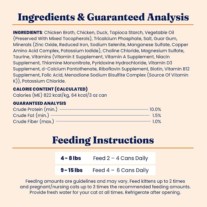 Solid Gold Wet Cat Food Shreds in Gravy - Healthy Canned Cat Food Made w/Real Chicken & Duck Shreds, Vitamins & Minerals - Grain Free & Gluten Free Canned Meals for Cats & Kittens - 24ct/3oz Can