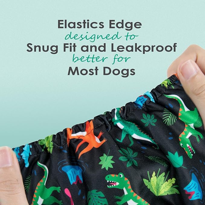 wegreeco Washable Male Dog Belly Band (Stylish Pattern)- Pack of 3 - Male Dog Belly Wrap, Dog Diapers Male (Childlike Creatures, Medium)