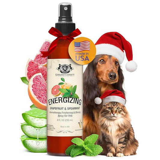 Dog Perfume Spray Long Lasting Grapefruit & Spearmint 8 Fl Oz-Dog Calming Spray Scent Mist for Shining Fur, Puppy Cologne Doggie Deodorant Fragrance Mist Pet Perfume for All Breeds by Gerrard Larriett