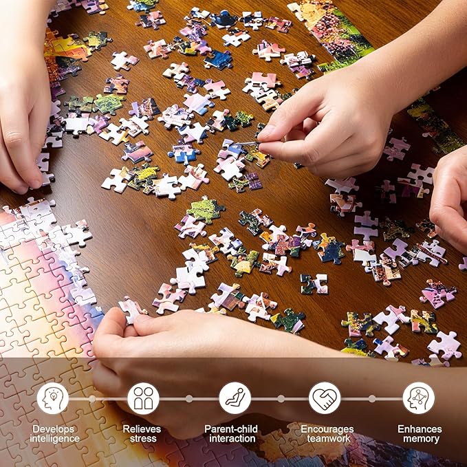 Custom Photo Puzzle, Personalized Jigsaw Puzzle from Your Photos in 200/300/500/1000/1500 Pieces, Custom Puzzle Gift for Christmas, Pets, Weddings, Anniversaries, Adults and Couples(200-horizontal)