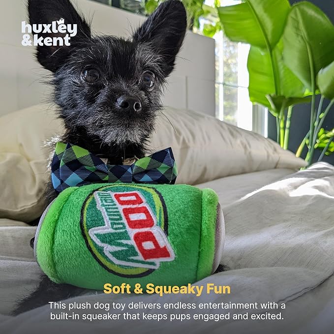 Huxley & Kent Funny Dog Toy w/Squeaker – Power Plush Squeaky Dog Toys for Small, Medium & Large Dogs – Soft Stuffed Animal for Indoor Play & Fetch - Mountain Poo, Large