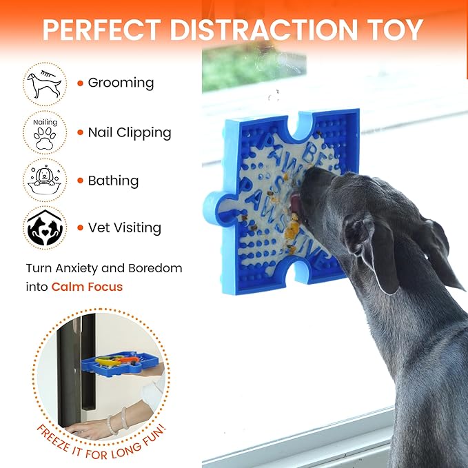 HowGo Puzzle Slow Feeder Lick Mat for Dogs, 38+ Suction Cups | Non-Slip Heavy Duty Maze Enrichment Bowl BPA-Free Silicone | Reduce Boredom Anxiety Free Combination (1PC, Red)