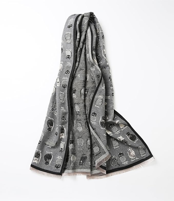 Jeelow Womens Pashmina Shawl Wrap Scarf - Elegant Dressy Evening Poncho Cape for Formal and Wedding Outfits