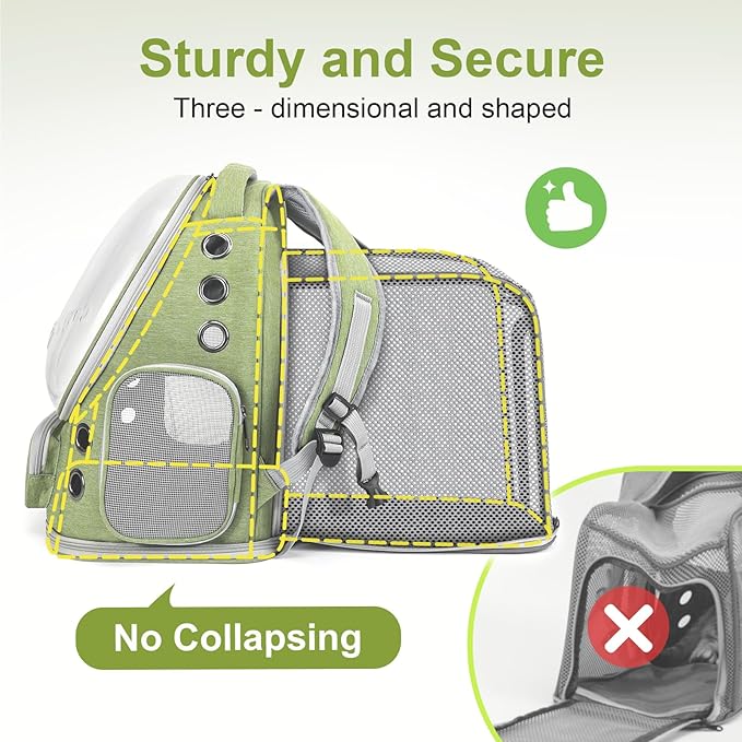 Expandable Cat Backpack,Cat Bubble Backpack Carrier for Carrying Cats, Pets and Small Dogs,Airline-Approved,Designed for Travel, Hiking, Walking,Car