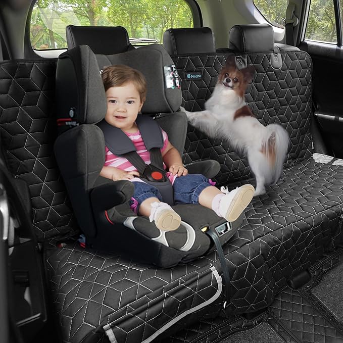 Dog Car Seat Cover for Back Seat, Waterproof RAV4 Backseat Cover for Dogs in Car Heavy Duty Nonslip Back Seat Cover Protector for Rav4/Honda CR-V/Subaru CrossTrek/Mazda CX5/Hyundai Tuscon