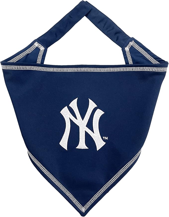 Pets First MLB New York Yankees TIE Bandana, Small/Medium. Dog Bandana Scarf Bib for Pet Cat Dog. The Ultimate Game-Day, Party Bandanna, Birthday Event