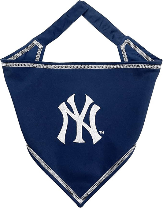Pets First MLB New York Yankees TIE Bandana, Small/Medium. Dog Bandana Scarf Bib for Pet Cat Dog. The Ultimate Game-Day, Party Bandanna, Birthday Event