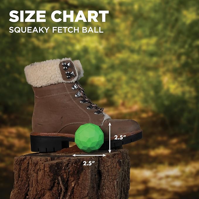 Playology Hound2O Dog Toys | Squeaky Fetch Ball for Dogs | Green Floating Outdoor Toy - Easy to Clean and Made from Non Toxic Materials