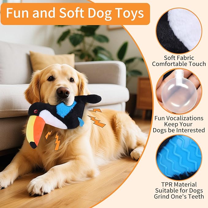 Dog Toys Plush,Squeaky Dog Toys,Cute Tantou Plush Toy for Small Dogs,Soft Stuffed Interactive Chew Toys to Keep Them Busy(Black)