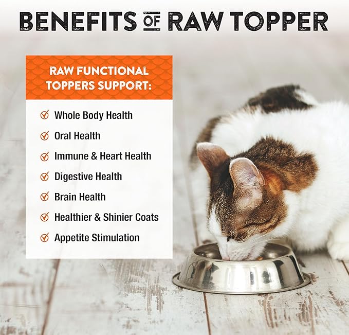 Northwest Naturals Freeze-Dried Salmon, Shiitake & Maitake Mushrooms Functional Topper - for Dogs & Cats - Healthy, Limited, Human Grade Ingredients, All Natural, Made in USA, 3.5 Oz (Pack of 1)