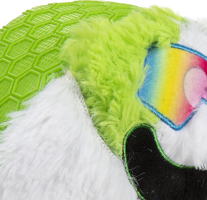 goDog Holiday Collection Mixed Materials TPE-Plush Cool Mint Squeaky Dog Toy, Chew Guard Technology - Green/White, One Size