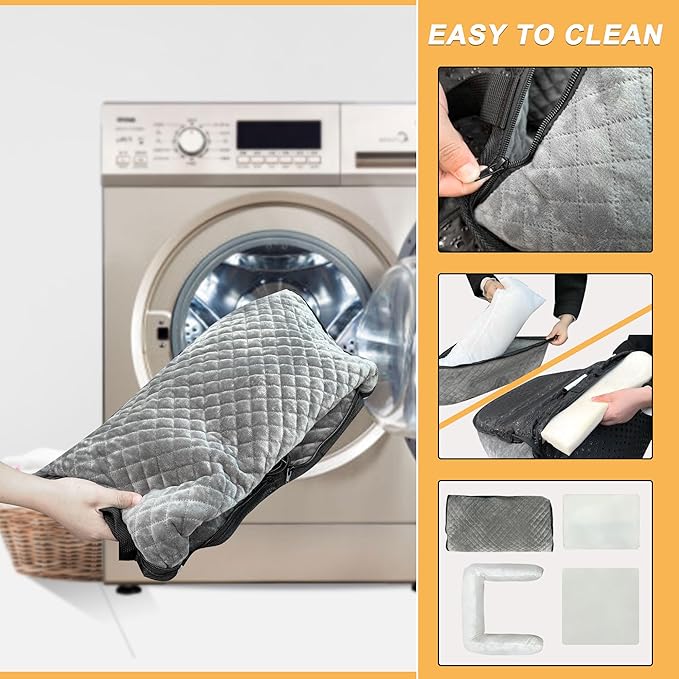 Sephyroth Dog Car Seat for Small/Medium Dogs,Dog Car Bed Washable Pet Travel Safety Seat,Super Soft Safe Removable Puppy Car Seat(Gray)