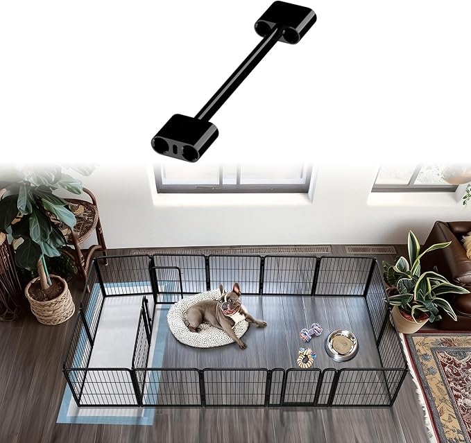 FXW Playpen Connector (Pack of 2), Playpen Accessories Only for FXW Dog Playpen, Designed for 24" Height FXW Homeplus/Rollick/Instant Playpen (Playpen Not Included), Black│Patent Pending