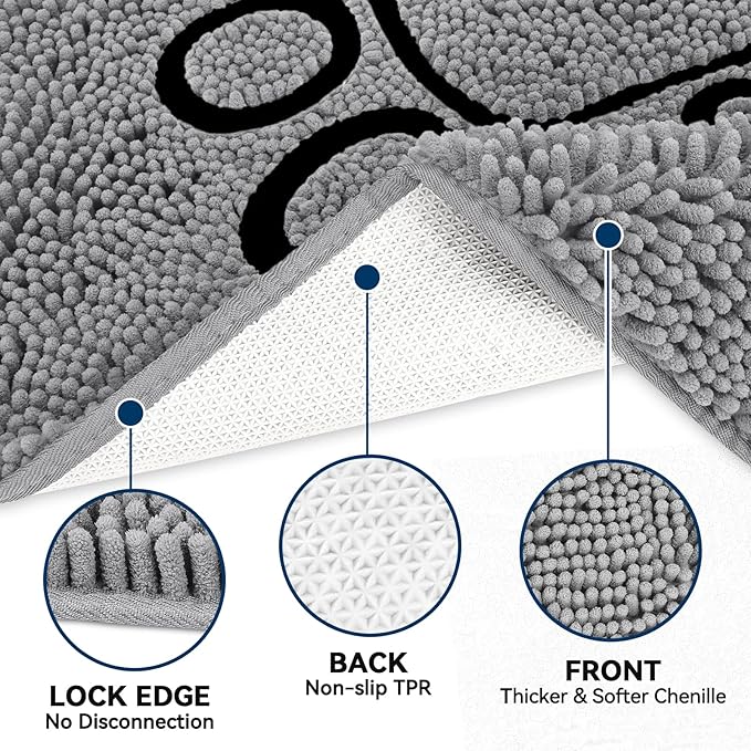 Super Absorbent Dog Door Mat, 60"*24“ Anti Slip Mat for Muddy Paws, Pet Rugs for Dirty Paws Washable That Absorbs Moisture and Dirt, for Dog Cage and Pet Resting Carpet