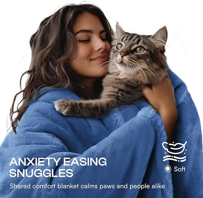 Luciphia Waterproof Pet Blanket, Liquid Pee Proof Dog Blanket for Sofa Bed Couch, Reversible Sherpa Fleece Furniture Protector Cover for Small Medium Large Dogs Cats, Navy Blue X-Large（85" x 57"）