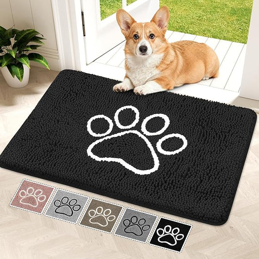 Super Absorbent Dog Door Mat, 36"*24“ Anti Slip Mat for Muddy Paws, Pet Rugs for Dirty Paws Washable That Absorbs Moisture and Dirt, for Dog Cage and Pet Resting Carpet