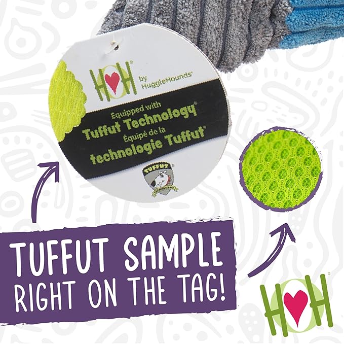 HuggleHounds Knottie Plush Dog Toy - Dog Stuffed Animal Toy, Puppy Toys, Squeaky Dog Toy for Small, Medium & Large Dogs, Durable Plush to Keep Them Busy - Mccracken Lobster, Small