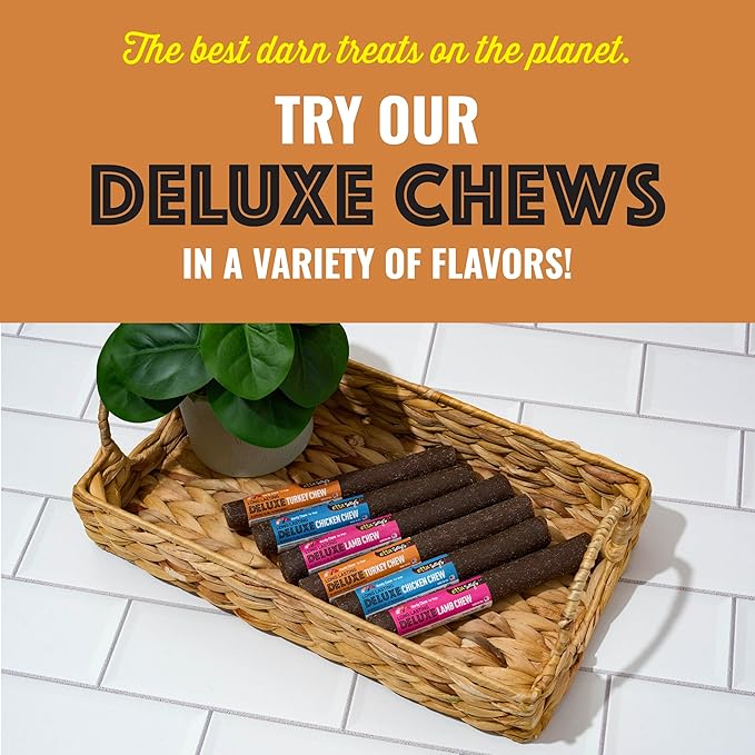 etta says! Deluxe Crunchy Dog Chews 7” Turkey - All Natural, Long-Lasting Chews - Made in The USA (20 Count Pack of 1)