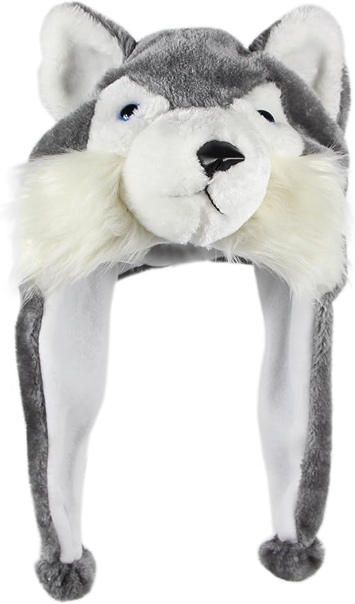 Plush Fun Animal Hats One Size Cap Polyester With Fleece Lining