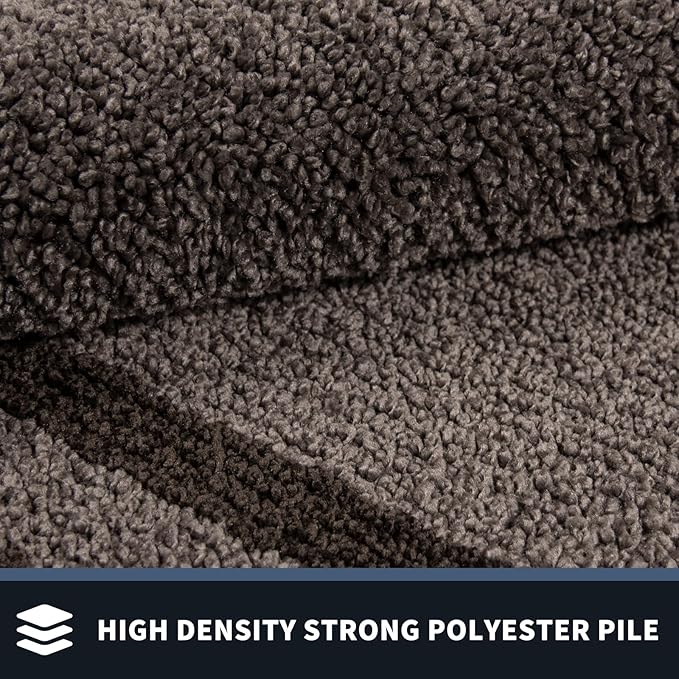 PURRUGS Dirt Trapping Door Mat 20" x 32", Non-Slip/Skid Machine Washable Entryway Rug, Shoes Scraper, Area Rug, Super Absorbent Welcome Mat for Muddy Wet Shoes and Paws, Grayish Brown & Coffee