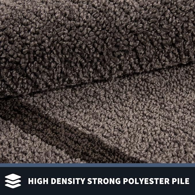 PURRUGS Dirt Trapping Door Mat 24" x 60", Non-Slip/Skid Machine Washable Entryway Rug, Shoes Scraper, Area Rug, Super Absorbent Welcome Mat for Muddy Wet Shoes and Paws, Grayish Brown & Coffee