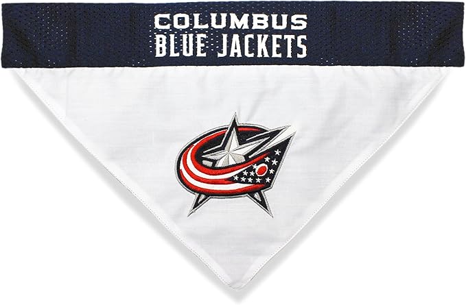 NHL Columbus Blue Jackets Bandana for Dogs & Cats, Large/X-Large. - Cute & Stylish Bandana! The Perfect Hockey Fan Scarf Bandana, Great for Birthdays Or Any Party!