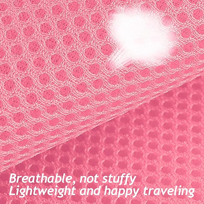 shudyear Summer cat Chest Harness and Leash, Anti-Escape Adjustable Soft mesh cat Leash and Chest Harness Set for All Types of Cats cat Vests(Size M,Pink)