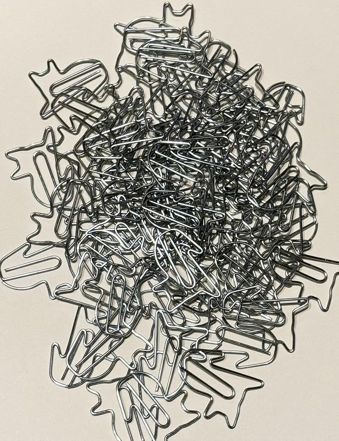 Cat Cute Paper Clips, 60PCS Cat Shaped Paper Clips Animal Bookmarks Clips, Assorted Colors, Fun Office Gifts for Women Men Coworkers Teachers Students Girls Boys, Christmas Gifts