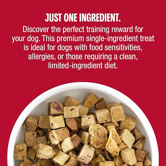 Muenster Freeze Dried Beef Liver Bites - Dog Treats, Mixer or Topper (3oz) - One Ingredient