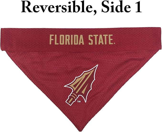Pets First Collegiate Pet Accessories, Reversible Bandana, Florida State Seminoles, Small/Medium (Pack of 2)