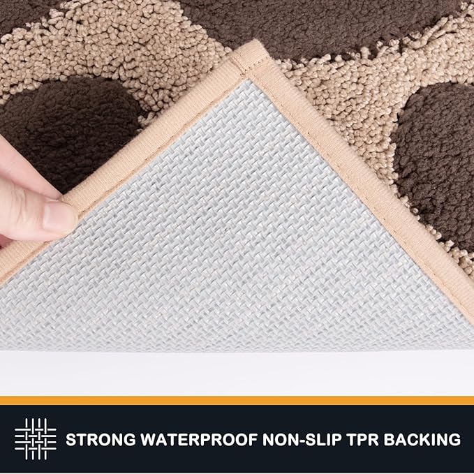 PURRUGS Dirt Trapping Door Mat 32" x 47", Non-Skid/Slip Machine Washable Microfiber Entryway Rug, Dog Doormat, Super Absorbent Welcome Mat for Muddy Wet Shoes and Paws, Beige