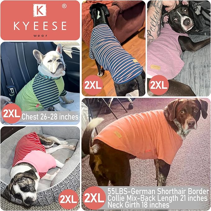 KYEESE 3Pack Dog Sweater Pullover Pets Clothes Comfy Dog Sweaters for Large Dogs Soft Pets Sweaters Dogs Sweatshirt with Sleeves Stretchy Pet Fleece Sweater Lightweight Pet Coat for Cold Weather